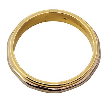 18ct gold 2 tone 4.7g Wedding Ring size P